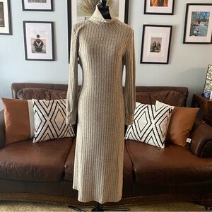 NWT Ribbed Turtleneck Long Sweater Dress size Medium LUSH